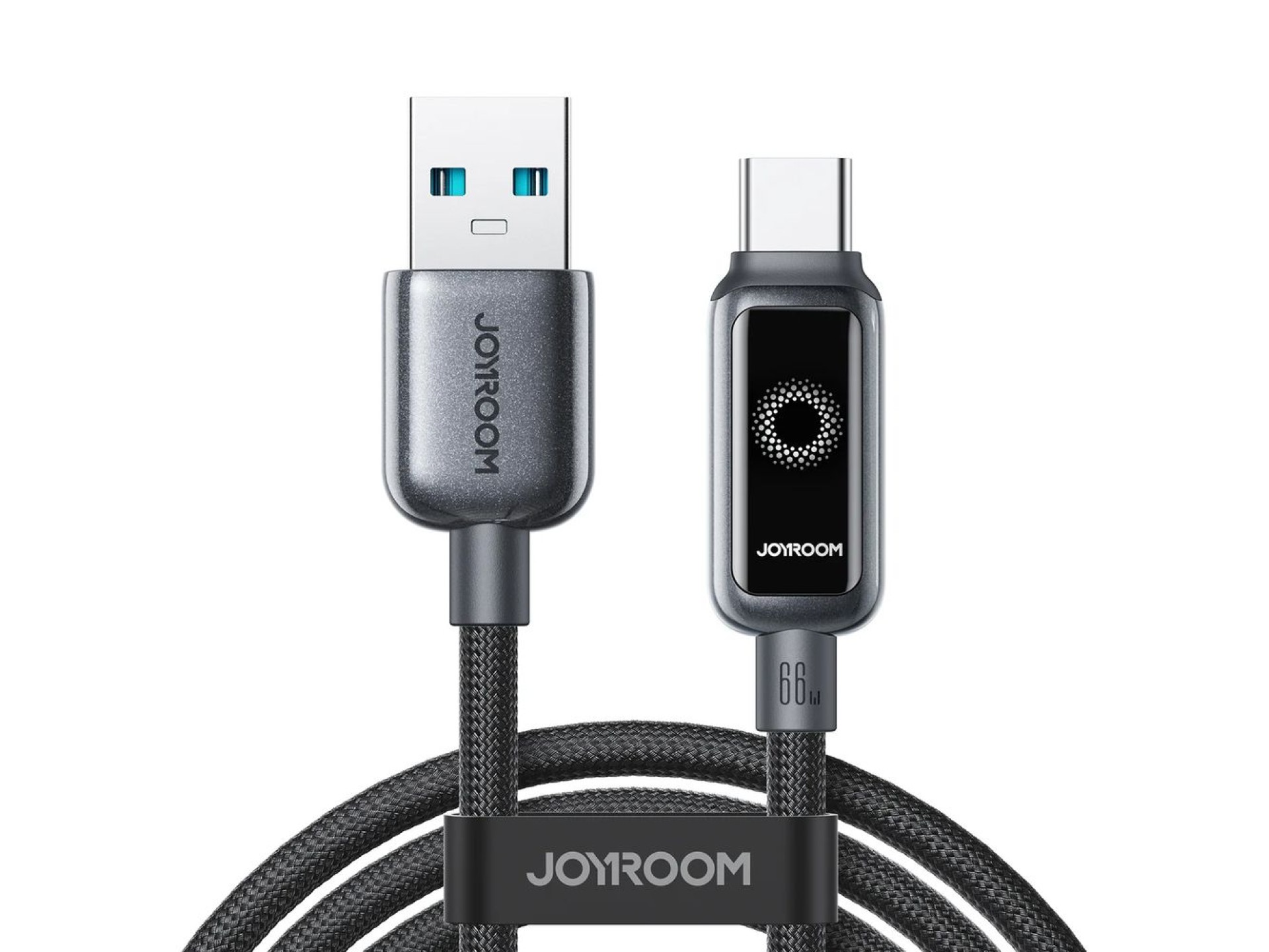 Cabo Joyroom S-A55 StarFlight 66W USB-A para USB-C de 1,2 m - preto