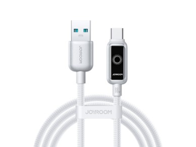 Cable USB-A-USB-C Joyroom S-A55 StarFlight de 66 W (1,2 m), color blanco Cable USB-A-USB-C Joyroom S-A55 StarFlight de 66 W (1,2 m), color blanco