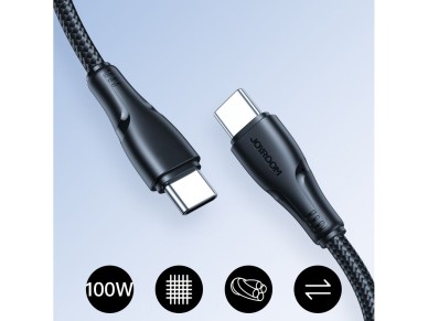 Joyroom S-A11 Surpass cable 60W USB-C - USB-C 0.25m - black Joyroom S-A11 Surpass cable 60W USB-C - USB-C 0.25m - black