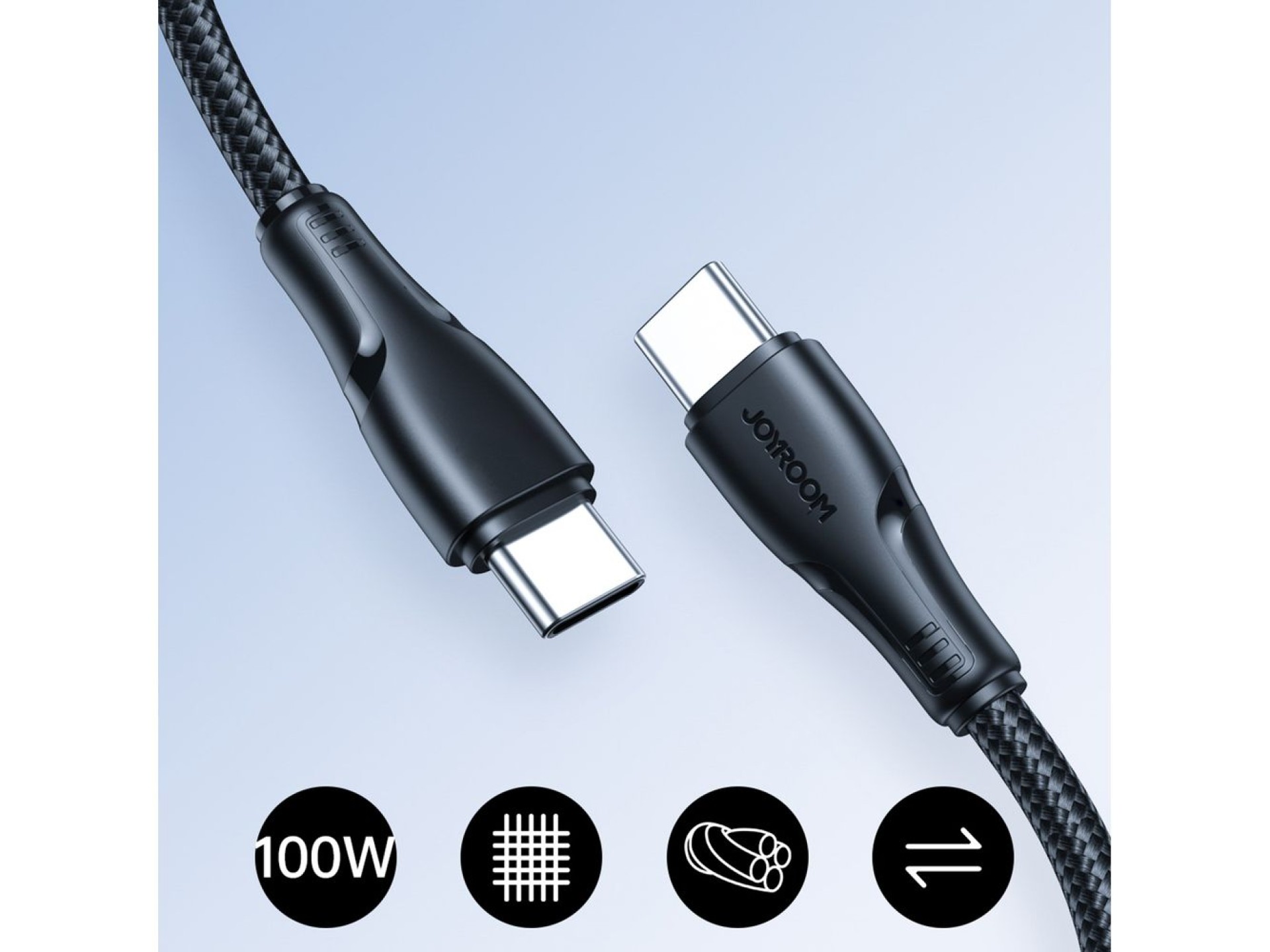 Cable Joyroom S-A11 Surpass 60W USB-C - USB-C 0,25 m - negro