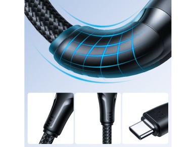 Joyroom S-A11 Surpass cable 60W USB-C - USB-C 0.25m - black Joyroom S-A11 Surpass cable 60W USB-C - USB-C 0.25m - black