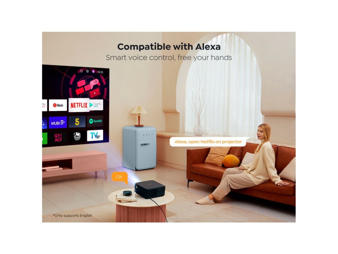 Proyector multimedia Yaber K2s LCD FullHD 1080p con altavoces JBL - Negro