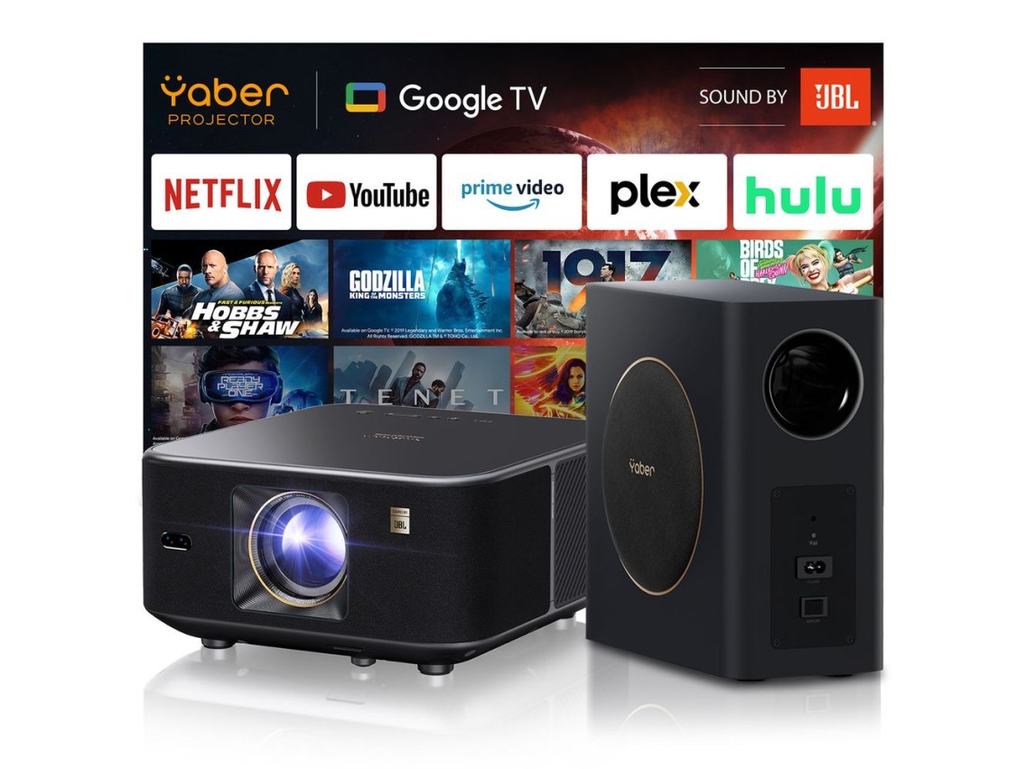 Proyector multimedia Yaber K3 Pro LCD FullHD 1080p con altavoces y subwoofer JBL - Negro
