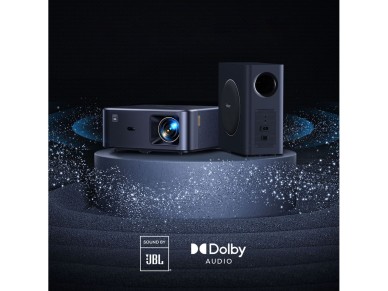 Projetor multim�dia Yaber K2s Pro LCD FullHD 1080p com alto-falantes e subwoofer JBL - Preto