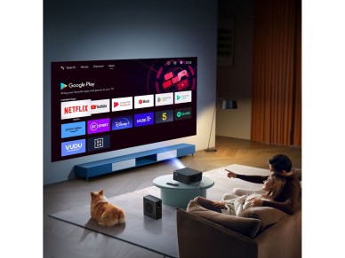 Projetor multim�dia Yaber K2s Pro LCD FullHD 1080p com alto-falantes e subwoofer JBL - Preto