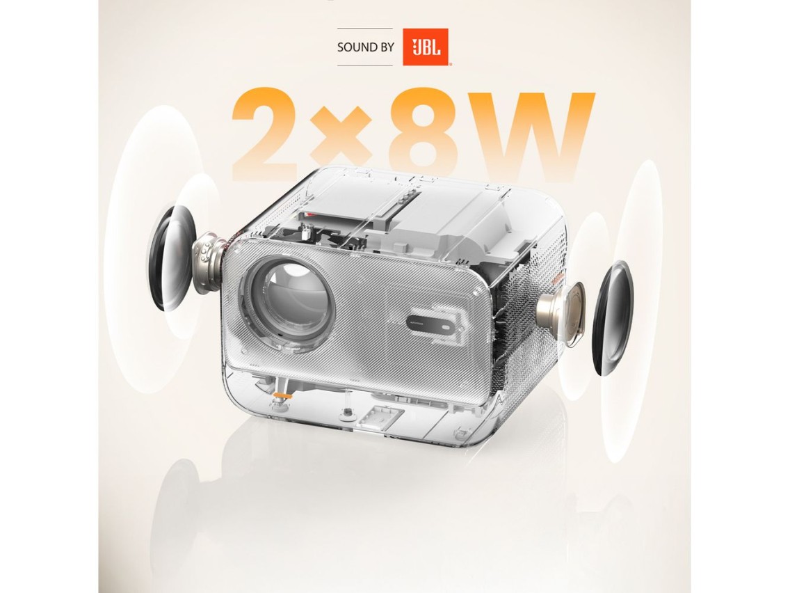 Projetor multim�dia Yaber L2s LCD FullHD 1080p com alto-falantes JBL - Branco