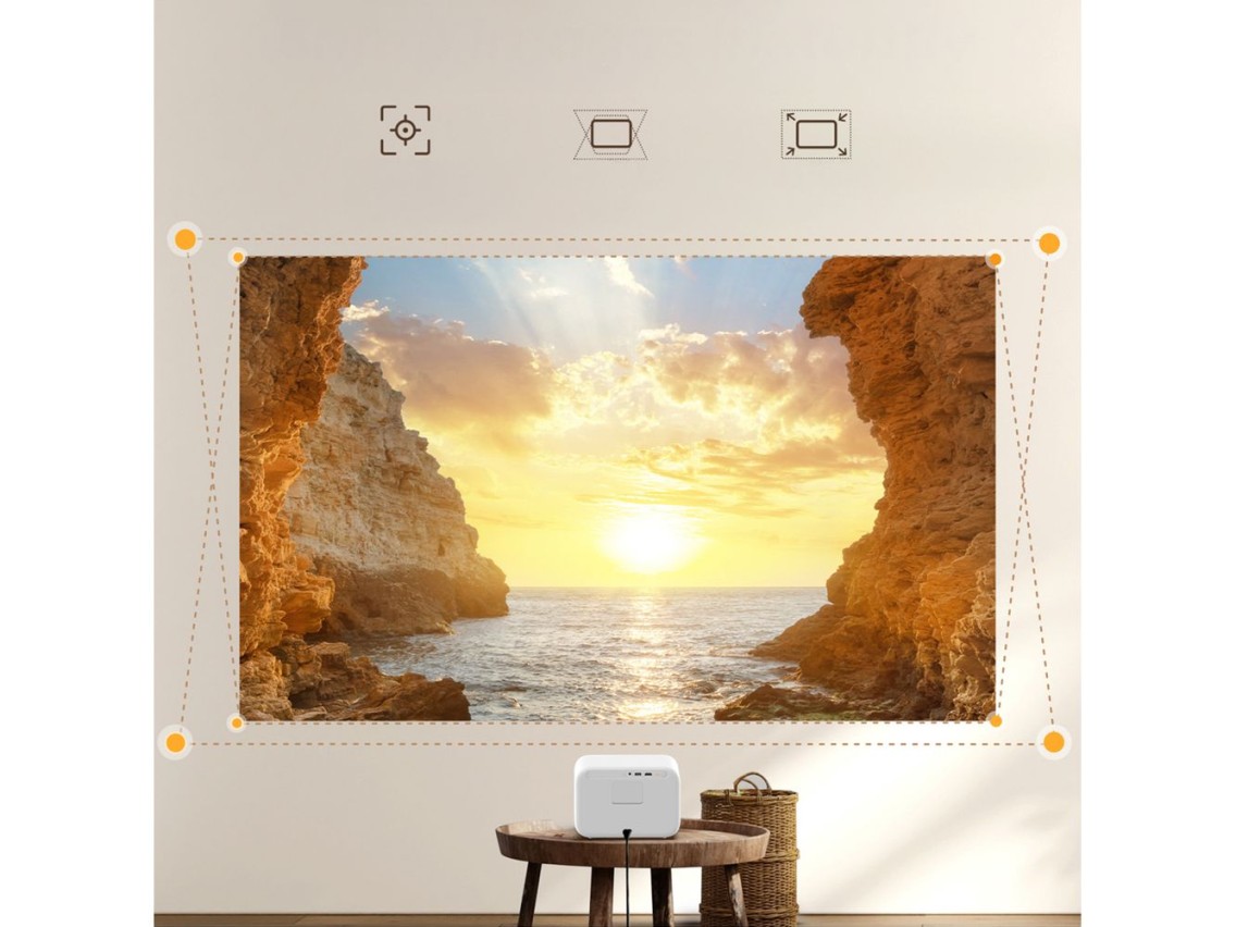 Projetor multim�dia Yaber L2s LCD FullHD 1080p com alto-falantes JBL - Branco
