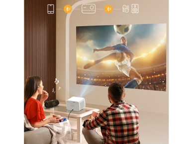 Projetor multim�dia Yaber L2s LCD FullHD 1080p com alto-falantes JBL - Branco