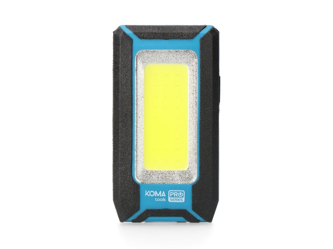 Linterna led cob 10 w 500 lm profesional, recargable, con gancho + iman funcion power bank 60 x 23 x