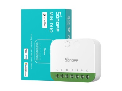 Miniconmutador de dos canales Sonoff MINI-2GS Matter