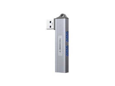 Techancy Hub 3 em 1 USB-A para USB 3.0 KT2906 , compat�vel com Mac OS/iPad OS/Windows, taxa de trans
