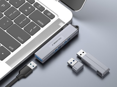 Techancy USB-C Hub to 3-Port USB 3.0 KT2907, Compatible with Mac OS, Windows and Linux, 5Gbps Data T