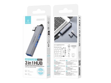Techancy USB-C Hub to 3-Port USB 3.0 KT2907, Compatible with Mac OS, Windows and Linux, 5Gbps Data T