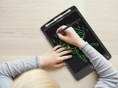 Techancy TY7902 10' Handwriting Drawing Tablet, LCD Drawing, Slim and Portable, One-Touch Erase, Bla