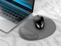 Techancy Mouse Pad with Wrist Support TW2773 Gray, Relief from Fatigue in Office and Gaming, Non-Sli Techancy Mouse Pad with Wrist Support TW2773 Gray, Relief from Fatigue in Office and Gaming, Non-Sli