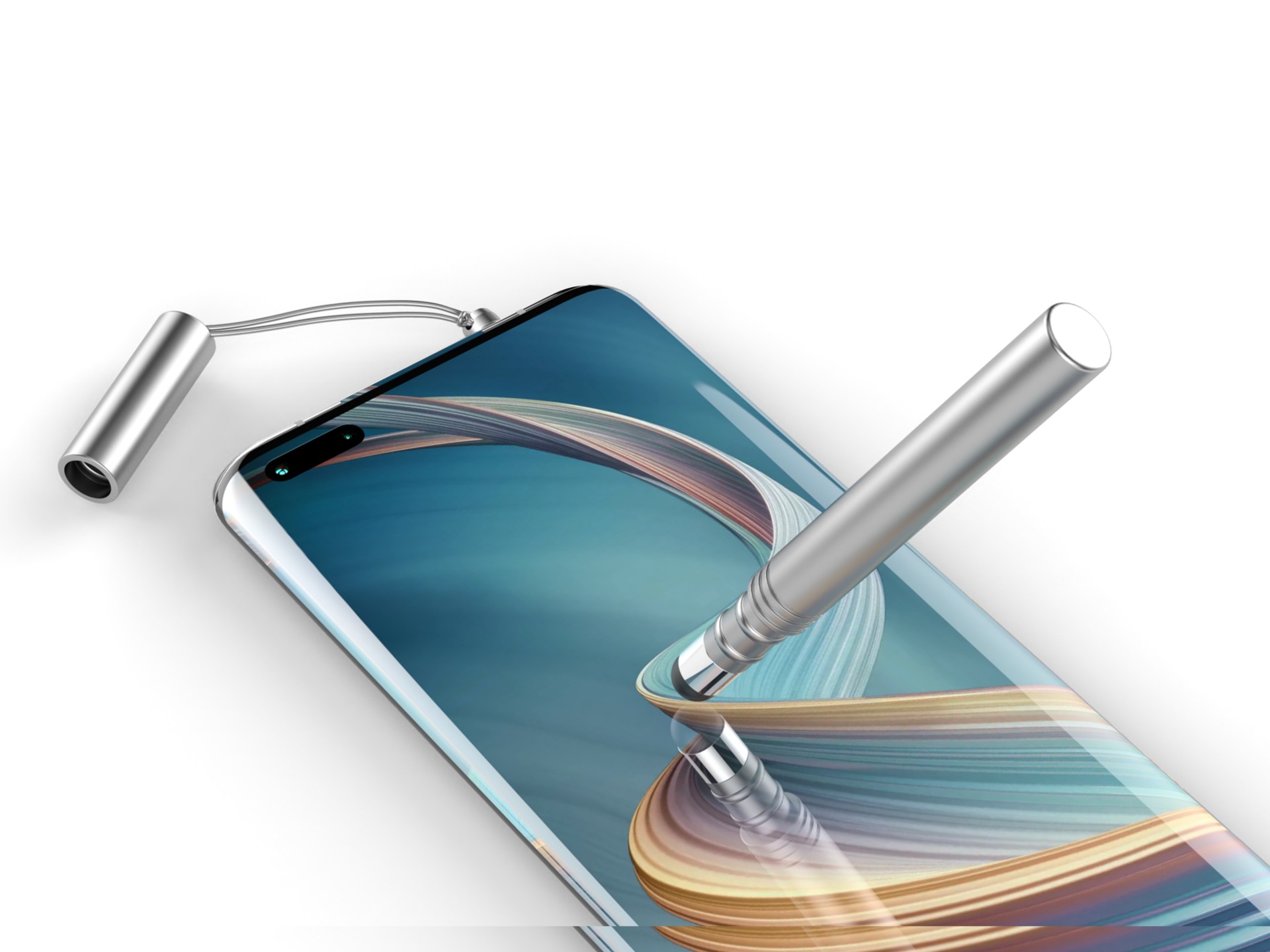 Techancy Mini Stylus Prateado TZ6297, Sensibilidade Precisa Para Telemóveis E Tablets, Com Tomada Pa