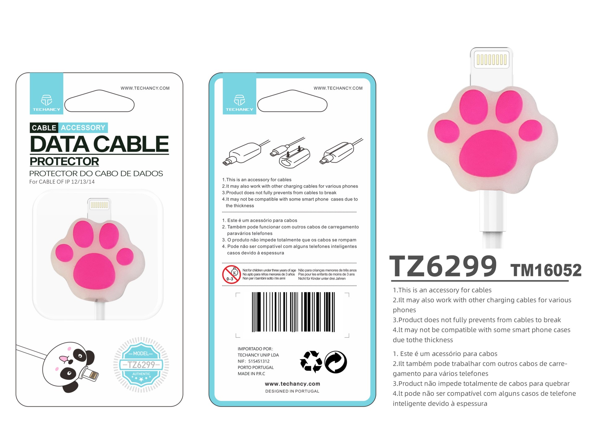 Techancy Data Cable Protector TZ6299, Protect Data Cable Not Easy To Break, Silicone Material, Beaut