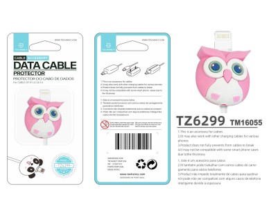Protector de cable de datos Techancy TZ6299. Protege el cable de datos, resistente a roturas, de sil