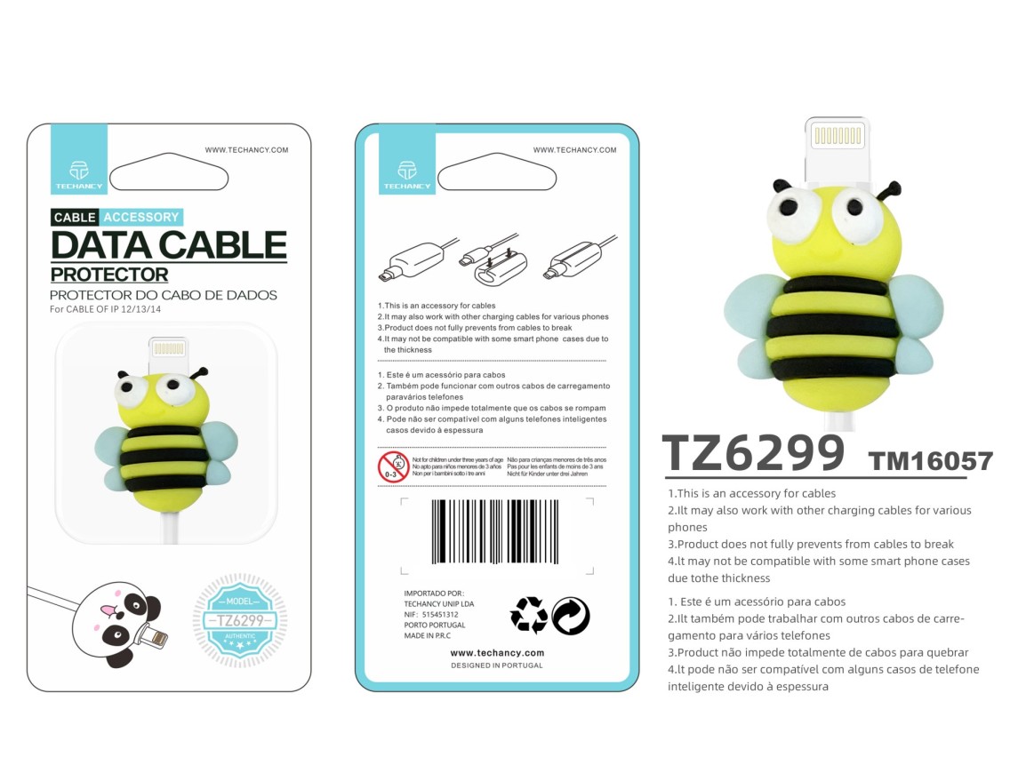 Techancy Protetor De Cabo De Dados TZ6299, Protege O Cabo De Dados N�o � F�cil De Partir, Material D