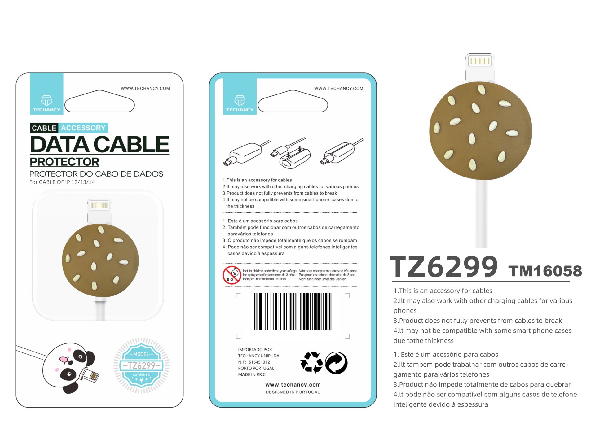 Techancy Data Cable Protector TZ6299, Protect Data Cable Not Easy To Break, Silicone Material, Beaut