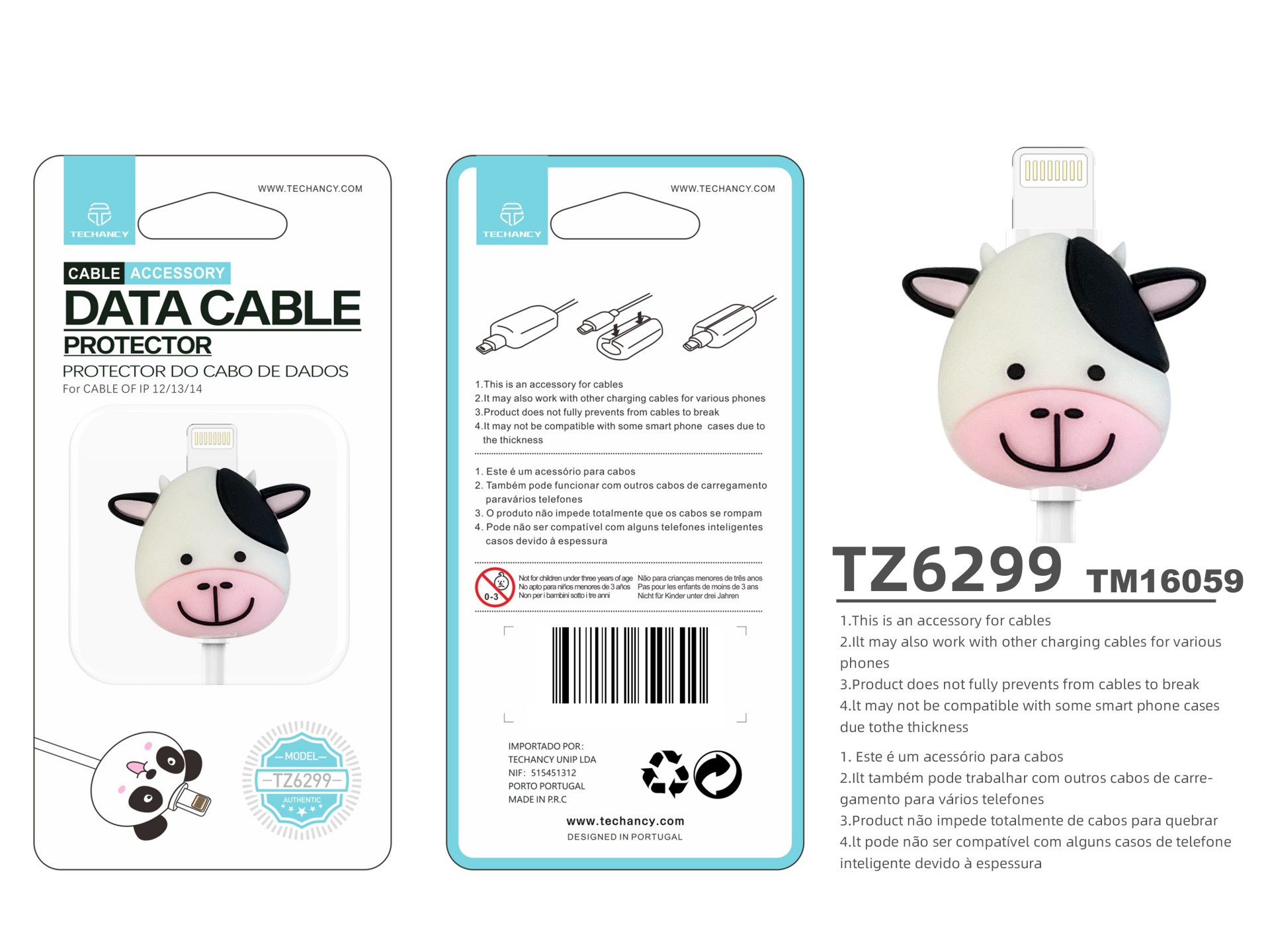 Techancy Data Cable Protector TZ6299, Protect Data Cable Not Easy To Break, Silicone Material, Beaut