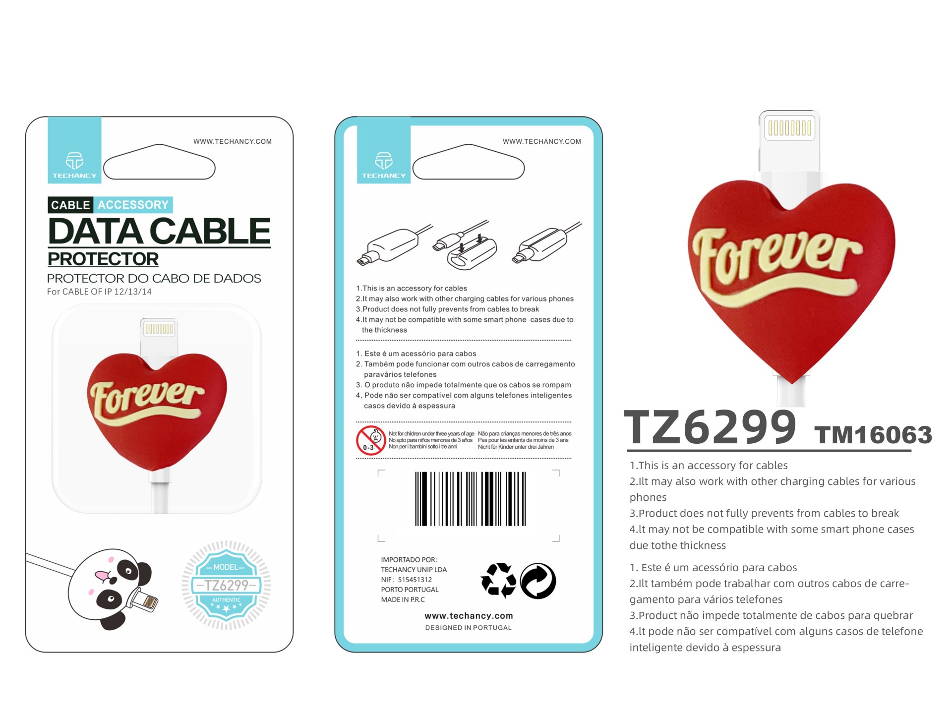 Techancy Protetor De Cabo De Dados TZ6299, Protege O Cabo De Dados Não É Fácil De Partir, Material D