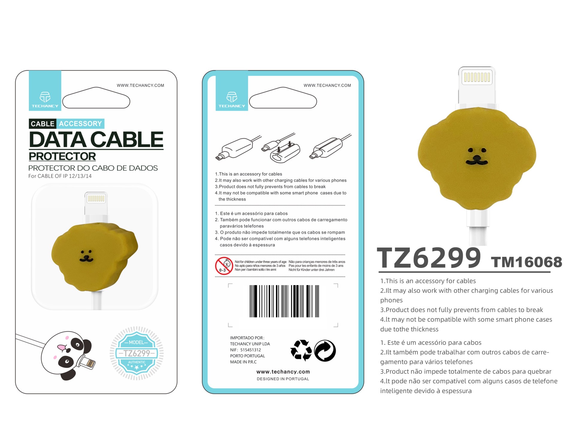 Techancy Data Cable Protector TZ6299, Protect Data Cable Not Easy To Break, Silicone Material, Beaut