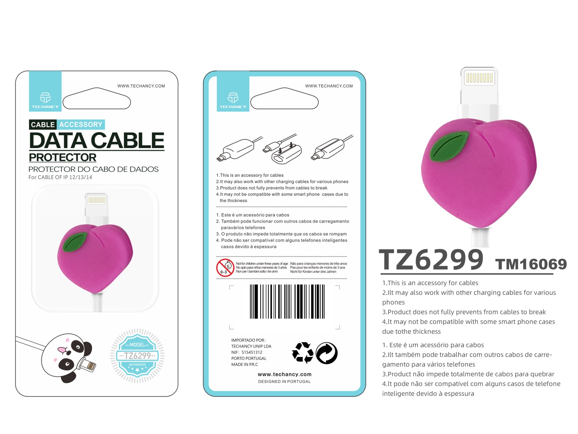 Techancy Protetor De Cabo De Dados TZ6299, Protege O Cabo De Dados Não É Fácil De Partir, Material D