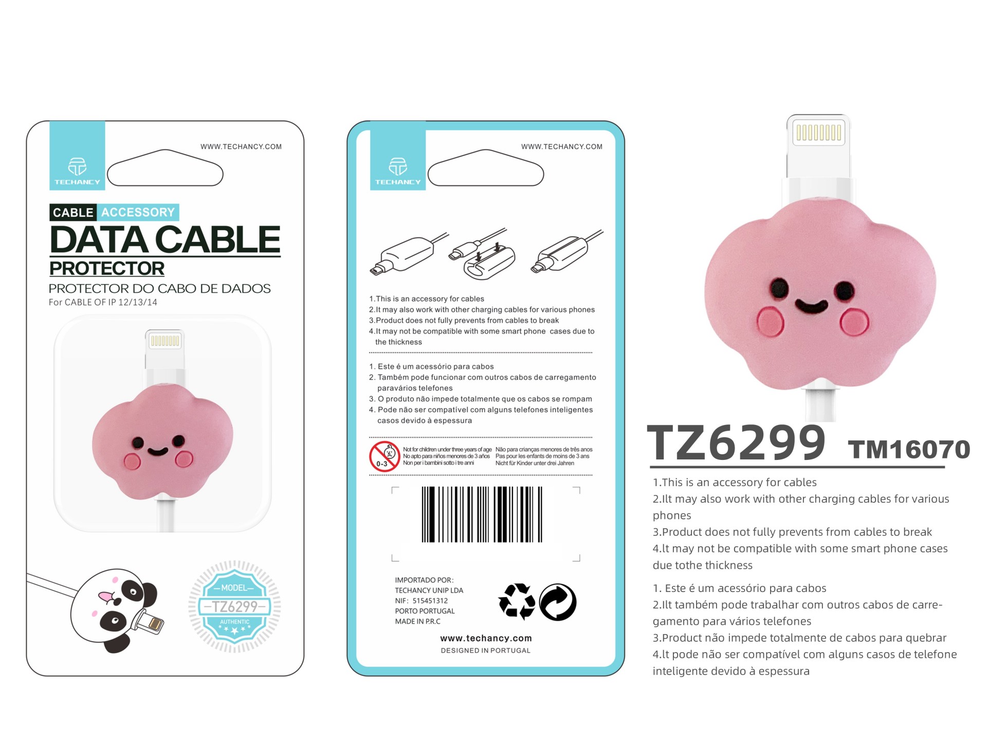 Techancy Data Cable Protector TZ6299, Protect Data Cable Not Easy To Break, Silicone Material, Beaut