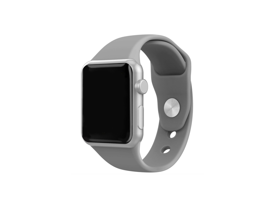 Techancy Gray Silicone Strap KC2106, Compatible with Apple Watch 42/44/45/49mm, Silicone Material, S