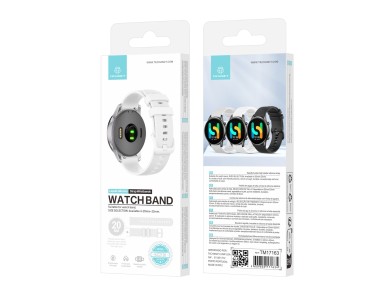Techancy 20mm White Smart Watch Strap KC2120, Compatible with Samsung Galaxy Watch/Huawei Watch Techancy 20mm White Smart Watch Strap KC2120, Compatible with Samsung Galaxy Watch/Huawei Watch