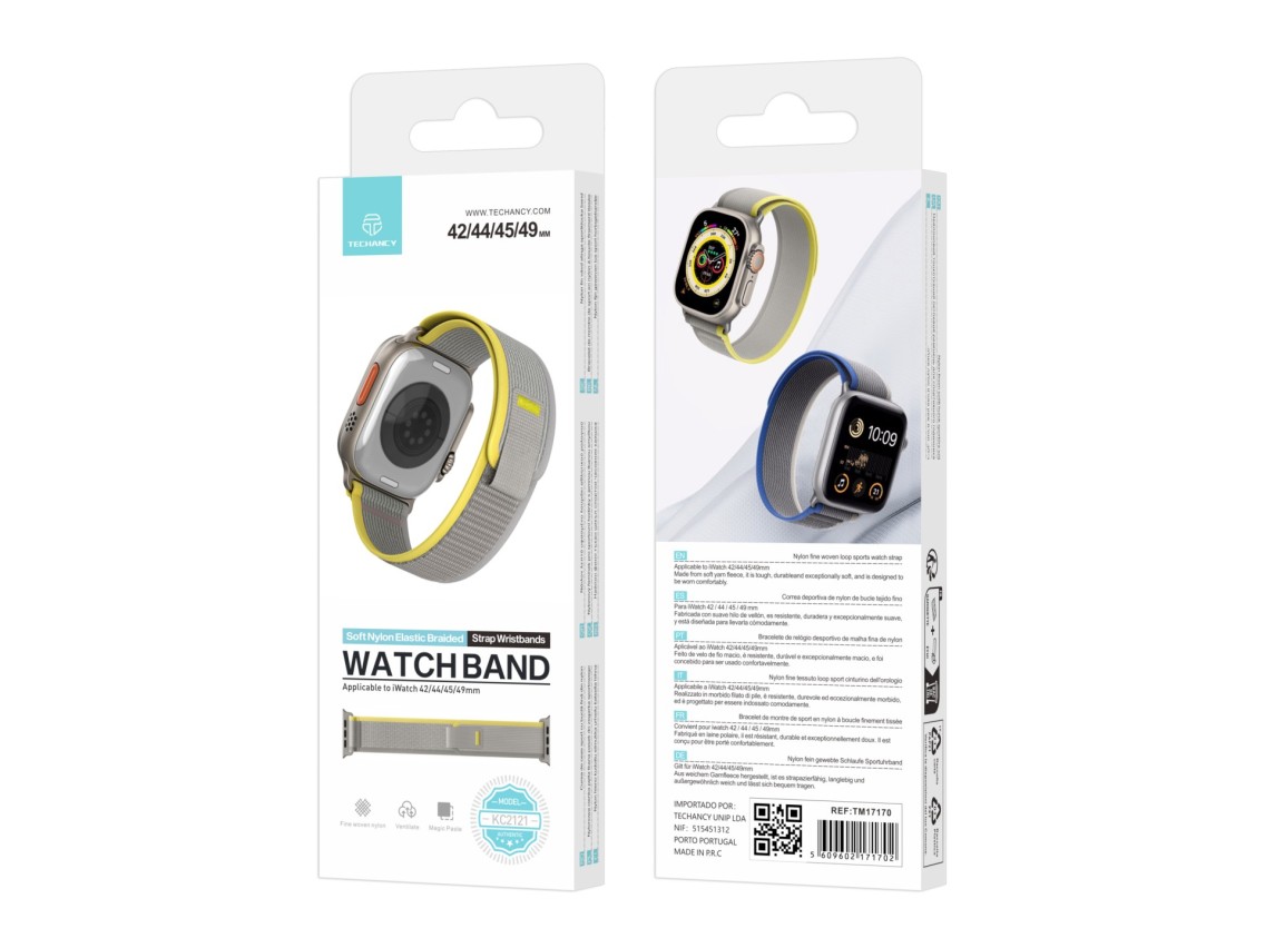 Correa deportiva blanca Techancy KC2121, compatible con Apple Watch Ultra 42 mm/44 mm/45 mm/49 mm, n