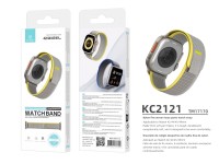 Techancy White Sports Band KC2121, Compatible with Apple Watch Ultra 42mm/44mm/45mm/49mm, Nylon and Techancy White Sports Band KC2121, Compatible with Apple Watch Ultra 42mm/44mm/45mm/49mm, Nylon and