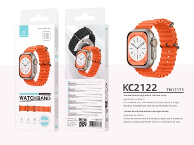 Techancy Orange Silicone Strap KC2122, Compatible with Apple Watch 38mm/40mm/41mm, Soft Silicone Mat Techancy Orange Silicone Strap KC2122, Compatible with Apple Watch 38mm/40mm/41mm, Soft Silicone Mat
