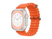 Techancy Orange Silicone Strap KC2122, Compatible with Apple Watch 42mm/44mm/45mm/49mm, Soft Silicon
