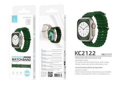 Correa de silicona verde Techancy KC2122, compatible con Apple Watch de 38 mm, 40 mm y 41 mm, silico Correa de silicona verde Techancy KC2122, compatible con Apple Watch de 38 mm, 40 mm y 41 mm, silico