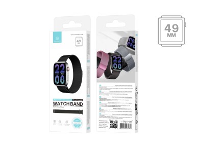 Correa magnética de metal negra Techancy KC2123, correa de repuesto, compatible con Apple Watch Correa magnética de metal negra Techancy KC2123, correa de repuesto, compatible con Apple Watch