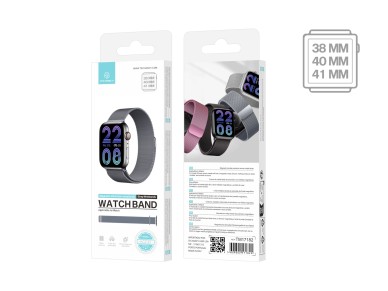 Techancy Gray Magnetic Metal Band KC2123, Replacement Band, Compatible with Apple Watch Series: 38mm Techancy Gray Magnetic Metal Band KC2123, Replacement Band, Compatible with Apple Watch Series: 38mm