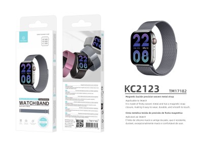 Techancy Gray Magnetic Metal Band KC2123, Replacement Band, Compatible with Apple Watch Series: 38mm Techancy Gray Magnetic Metal Band KC2123, Replacement Band, Compatible with Apple Watch Series: 38mm