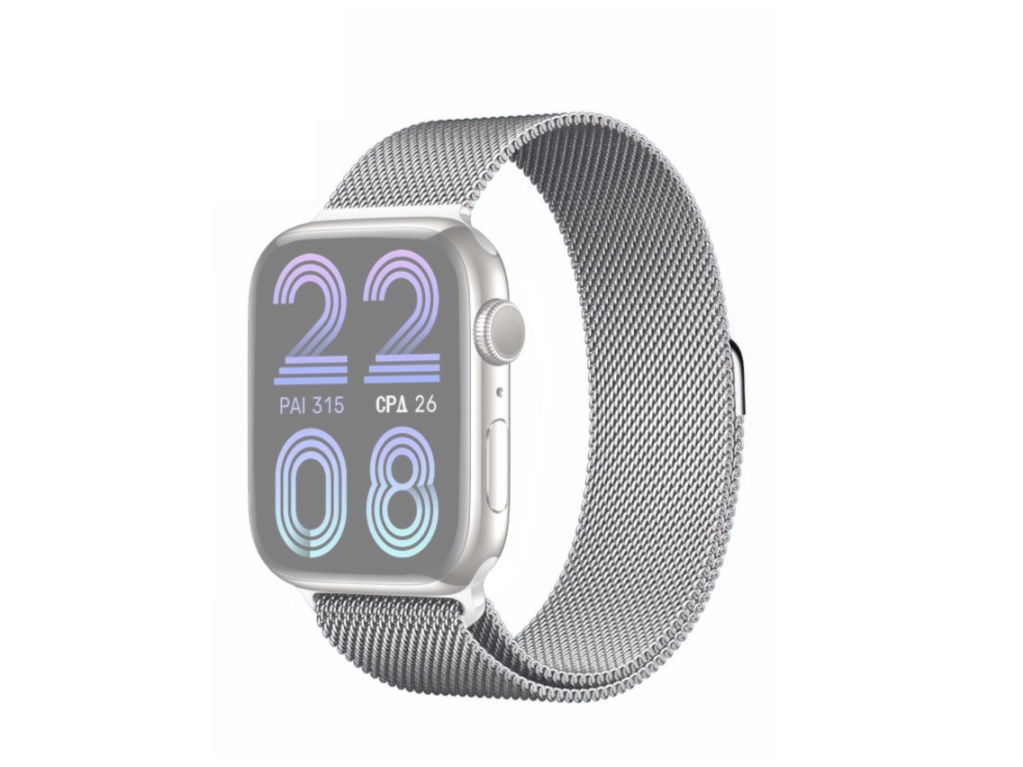Techancy Faixa Met�lica Magn�tica Prata KC2123, Faixa De Substitui��o, Compat�vel Com Apple Watch Se