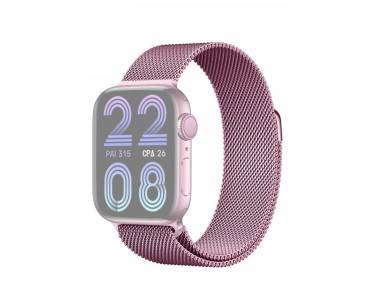 Techancy Pink Magnetic Metal Band KC2123, Replacement Band, Compatible with Apple Watch Series: 42mm Techancy Pink Magnetic Metal Band KC2123, Replacement Band, Compatible with Apple Watch Series: 42mm