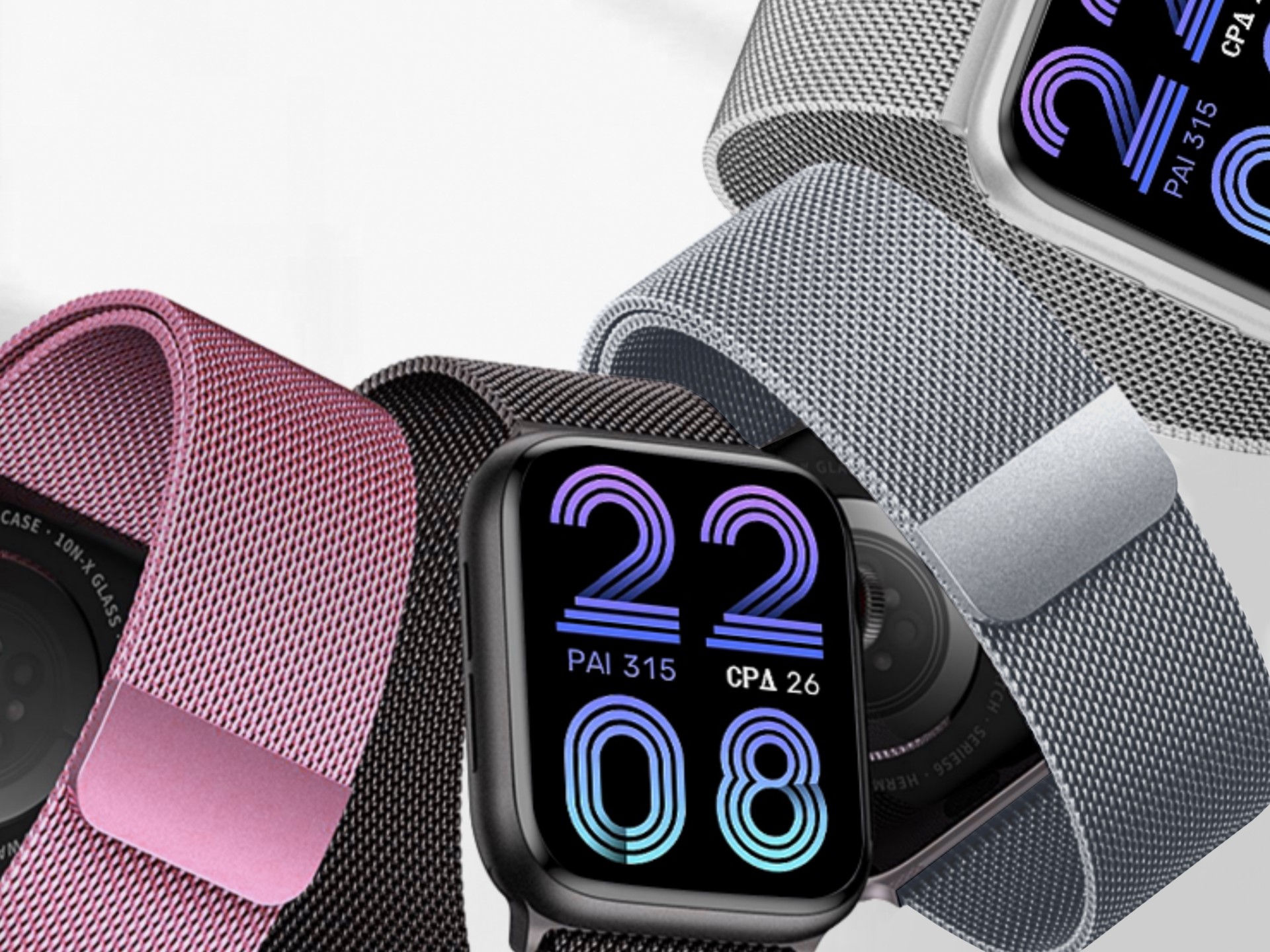 Techancy Faixa Metálica Magnética Rosa KC2123, Faixa De Substituição, Compatível Com Apple Watch Ser