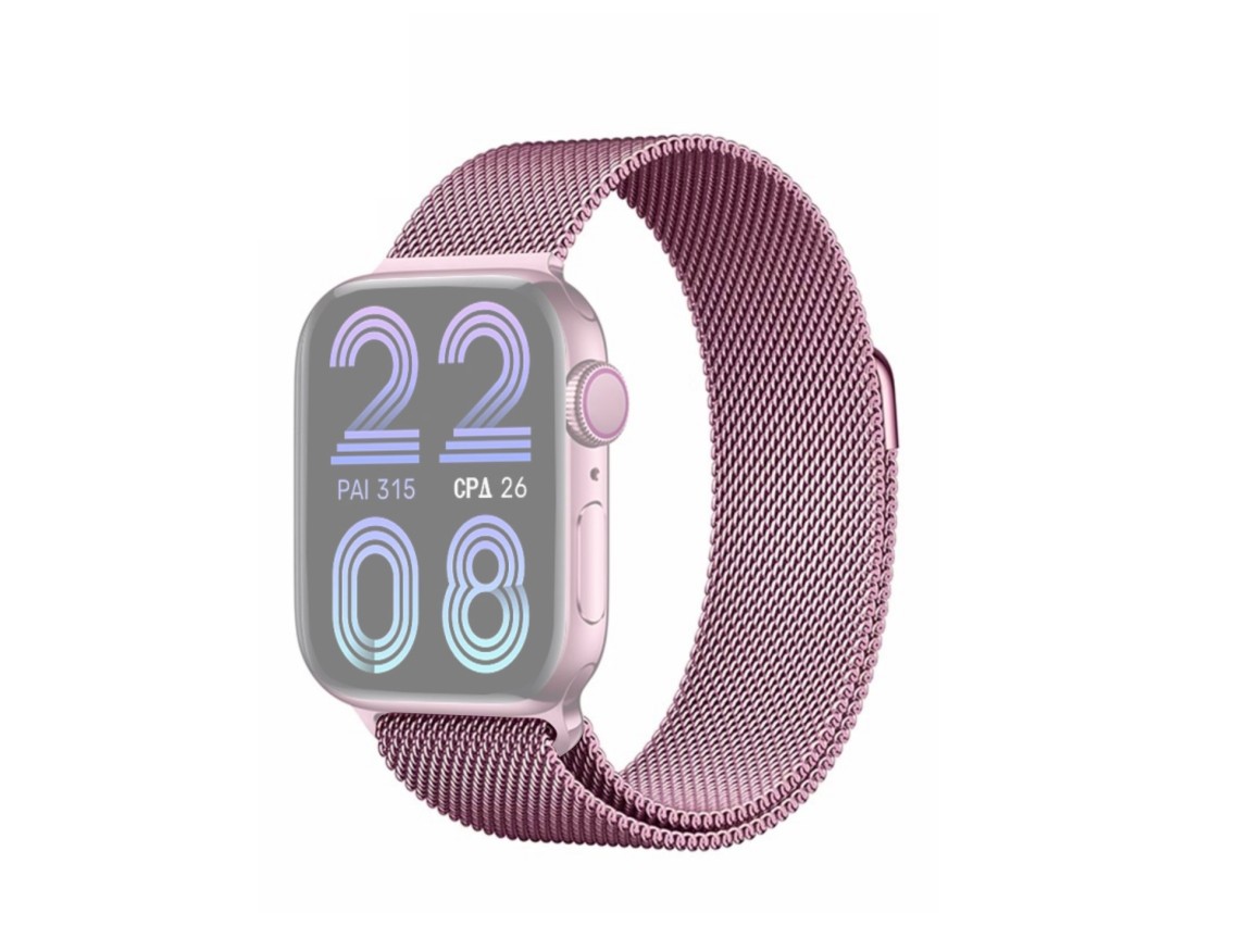 Techancy Faixa Metálica Magnética Rosa KC2123, Faixa De Substituição, Compatível Com Apple Watch Ser