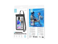 Techancy Waterproof Cell Phone Case TU7446, 8.9", Large Capacity, Compatible with More Devices, Blac