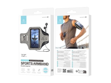 Bolsa deportiva de brazo Techancy TU7448, compatible con teléfonos móviles de 7,2", pantal