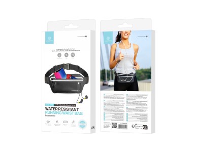 Riñonera deportiva Techancy TU7450, cintura elástica ajustable, funda para teléfono d