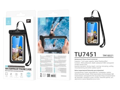 Techancy Bolsa Para Telem�vel � Prova De �gua De 7,0 Polegadas Da, TU7451 � Prova De �gua Ipx8, Foto