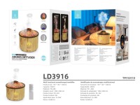 Techancy Aroma Humidifier with Remote Control LD3916, Faux Wood Texture Design for Living Room/Bedro