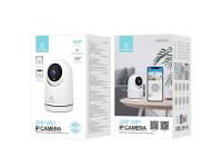 Techancy Câmara De Vigilância Sem Fios Branca SH042, 360° Interior, Visão Nocturna Hd 1080p, Áudio B Techancy Câmara De Vigilância Sem Fios Branca SH042, 360° Interior, Visão Nocturna Hd 1080p, Áudio B