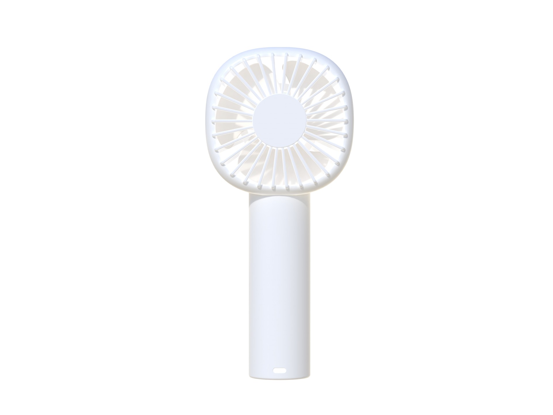 Techancy Mini USB Fan White KL7308 with Fan Holder, Rechargeable Lithium Battery, 3 Speed Modes